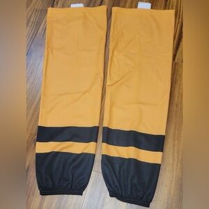 Pro Stock Ice Hockey Socks Adult 30” 32” Gold with Black New